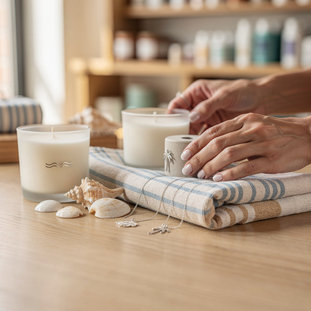 SO CAL TRADING COMPANY Oceanside gift shop interior showcasing a diverse collection of California inspired gifts and unique merchandise